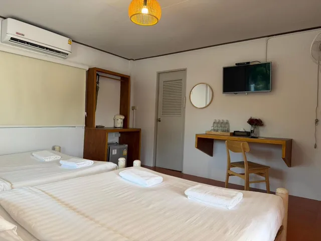 غرفة اقتصادية رباعية بسريرين كوين، Baan Pun Sook Resort 1/1