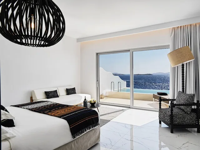 2 Bedrooms, Sanctuary, Villa, 2 Queen Beds, Sea View, Private Pool، Kouros Hotel and Suites 3/4