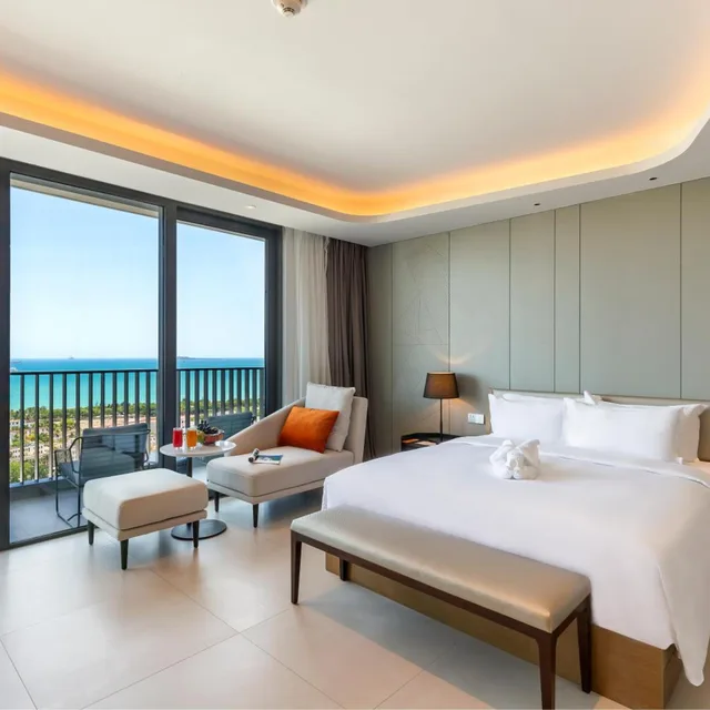 استوديو ديلوكس بإطلالة على البحر، Oakwood Apartments Sanya 2/5