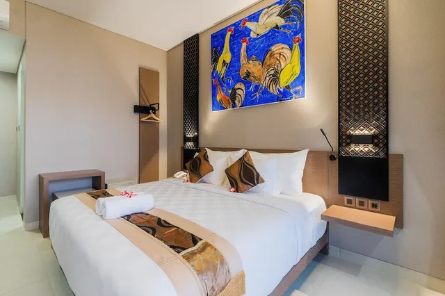 غرفة بريميوم ديلوكس بسرير كوين بإطلالة على البحر، Padma Sari Hotel 2/4
