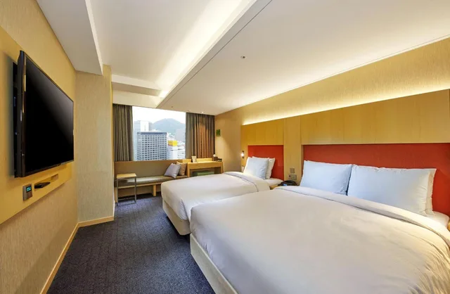 غرفة ديلوكس بسريرين منفصلين، Hotel Midcity Myeongdong 3/9