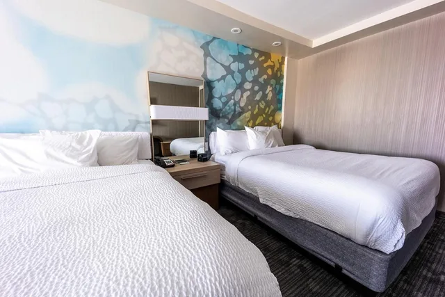 غرفة بسريرين كوين مع أريكة لذوي الإعاقة، Courtyard by Marriott Rome Riverwalk 1/1