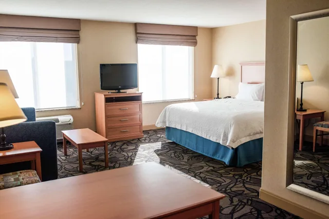 جناح استوديو بسرير كينج بحوض جاكوزي، Hampton Inn and Suites Lathrop 1/2