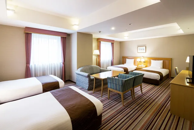 غرفة قياسية رباعية بسرير فردي، Hotel Mystays Sapporo Aspen 1/1