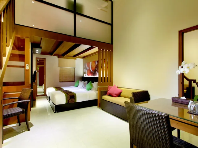 جناح عائلي بسرير كوين وسريرين منفصلين بغرفتي نوم، The Banyumas Villa 8/8