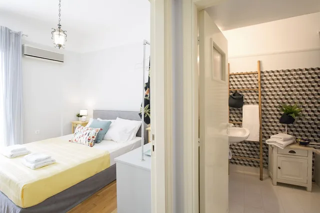شقة بسرير مزدوج وسريرين منفصلين بغرفتي نوم، Attractive Flat Near Acropolis Museum 5/6