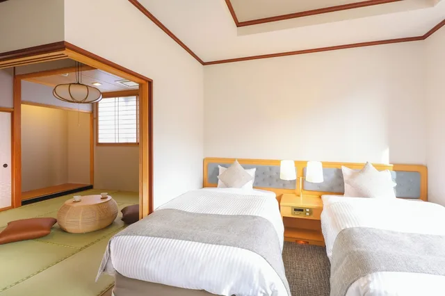 Interior, Japanese Western, Superior, Twin Beds, 3 Futon Beds, Tatami, Hotel Kisoji 1/1
