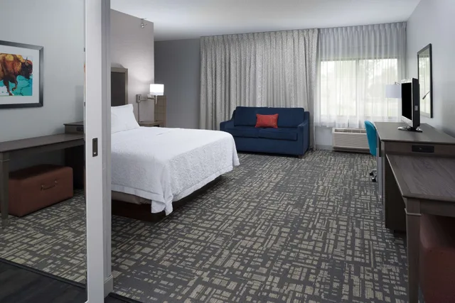 غرفة بسرير كينج مع أريكة بحوض جاكوزي، Hampton Inn North Sioux City 1/6
