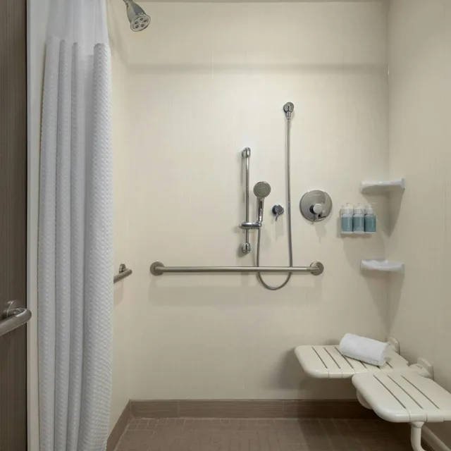 غرفة بسرير كينج مع أريكة بحوض استحمام لذوي الإعاقة، COURTYARD RALEIGH-DURHAM AIRPORT/BRIER CREEK 4/6