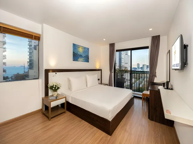 غرفة ديلوكس بسرير مزدوج أو سريرين منفصلين بشرفة، An Vista Hotel 4/5