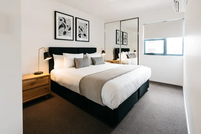 شقة بسريرين منفصلين وسرير كينج بغرفتي نوم، Gabba Central Apartments 3/7