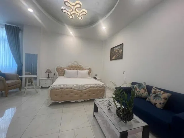 جناح بسرير كوين بإطلالة على المدينة بحوض استحمام، White Diamond Hotel - Airport 7/10