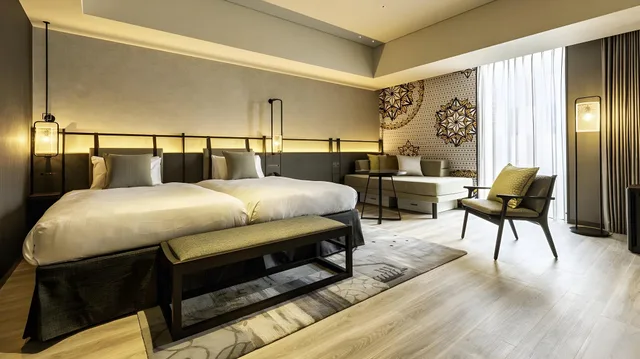 غرفة ديلوكس ركنية بسريرين منفصلين، Tokyo Bay Shiomi Prince Hotel 1/1