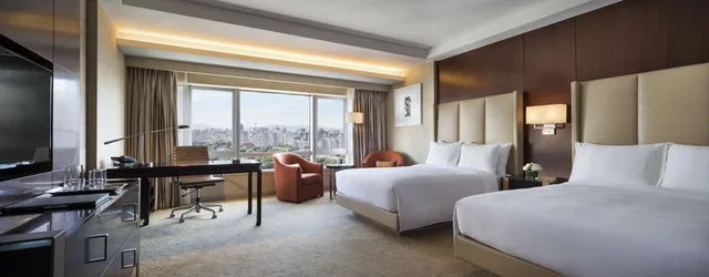 غرفة رباعية بسريرين مزدوجين بإطلالة على المدينة، Jw Marriott Hotel Beijing Central 1/2