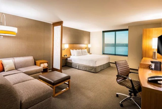 غرفة بسرير كينج مع أريكة، Hyatt Place East Moline/Quad Cities 2/5