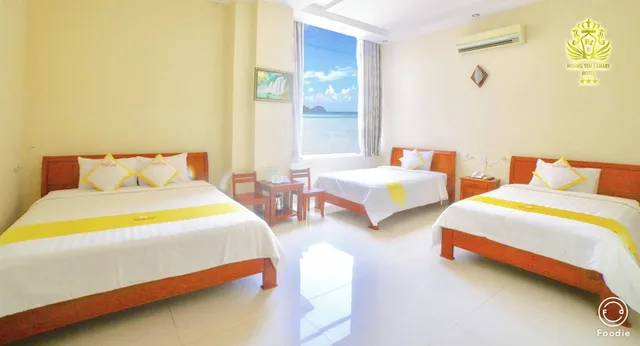 غرفة عائلية رباعية بسريرين مزدوجين بإطلالة جزئية على البحر، Hoang Yen Canary Hotel 3/10
