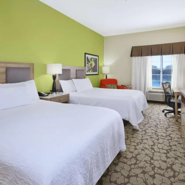 غرفة ديلوكس بسرير كينج وسريرين كوين بإطلالة على البحيرة، Hilton Garden Inn Wichita Hotel 1/9