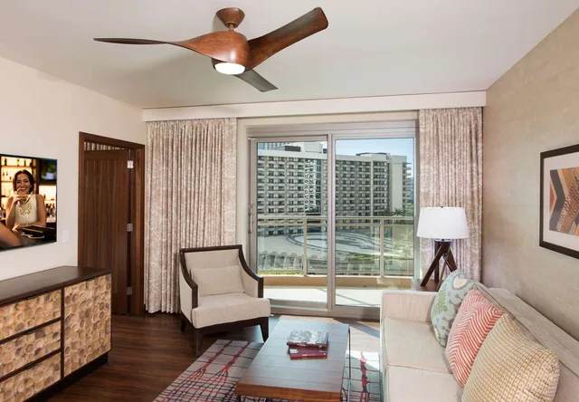 جناح بغرفتي نوم بإطلالة جزئية على البحر، Hilton Grand Vac Club The Grand Islander Waikiki Honolulu 3/3