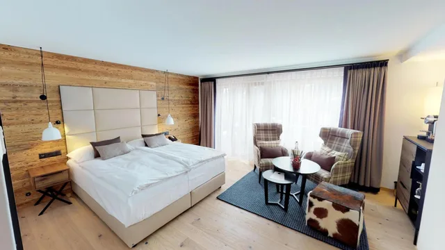 غرفة ديلوكس بسرير مزدوج، Walliserhof Grand Hotel and Spa 3/9