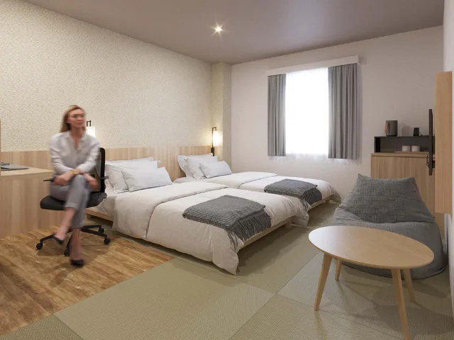 Semi Room, Como, Futon Bed, 2 Semi Double Beds، Yokohama Heiwa Plaza Hotel 1/1