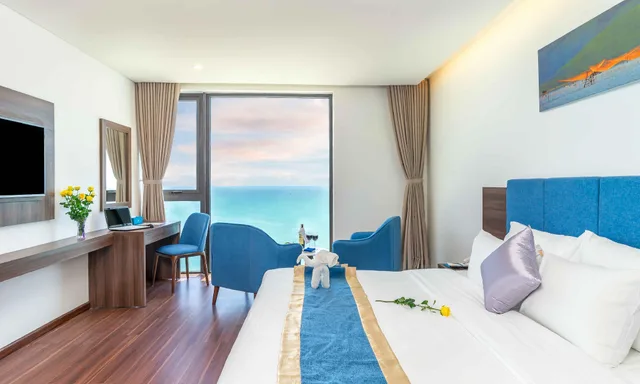 غرفة بريميوم ديلوكس بسرير كوين بإطلالة على البحر، Grand Gold Hotel 1/2