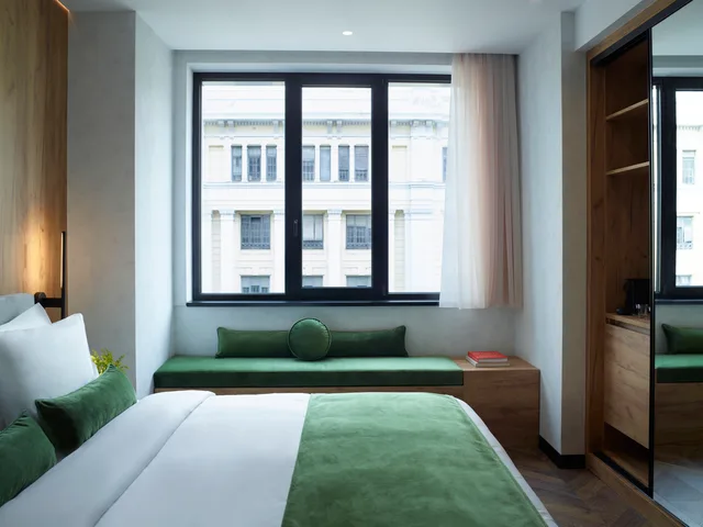 غرفة كومفورت بسرير مزدوج أو سريرين منفصلين، The Port Square Hotel 3/7