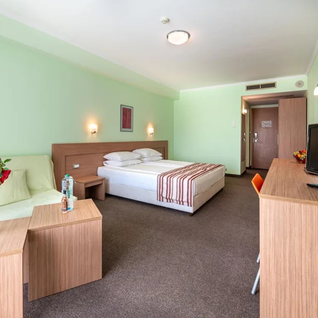 غرفة كبيرة بسرير مزدوج أو سريرين منفصلين، Jeravi Hotel 5/10