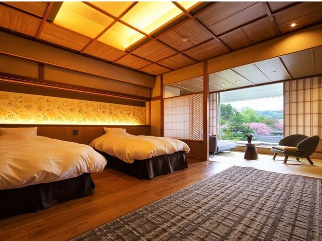 Japanese, Modern, Twin Beds, Cypress Bath، Shiratamanoyu Senkei 1/1