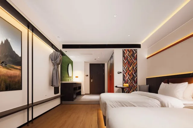 غرفة أساسية بسريرين مزدوجين، Merica Hotel -Chongqing Jiefangbei 1/4