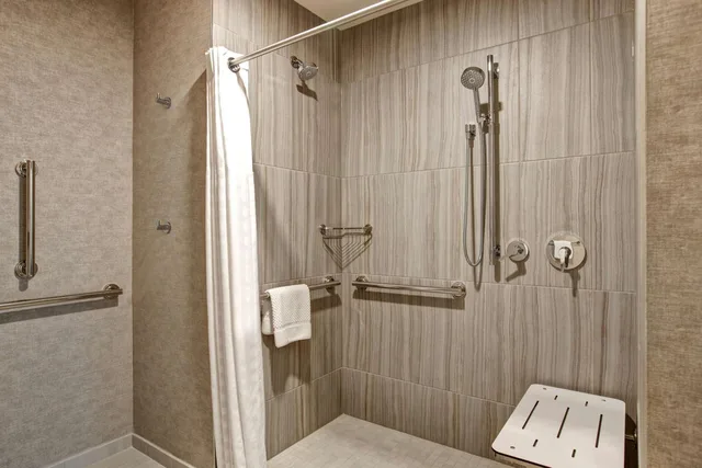 جناح بسرير كينج بغرفة نوم واحدة مع أريكة لذوي الإعاقة، Embassy Suites by Hilton Rockford Riverfront 3/3