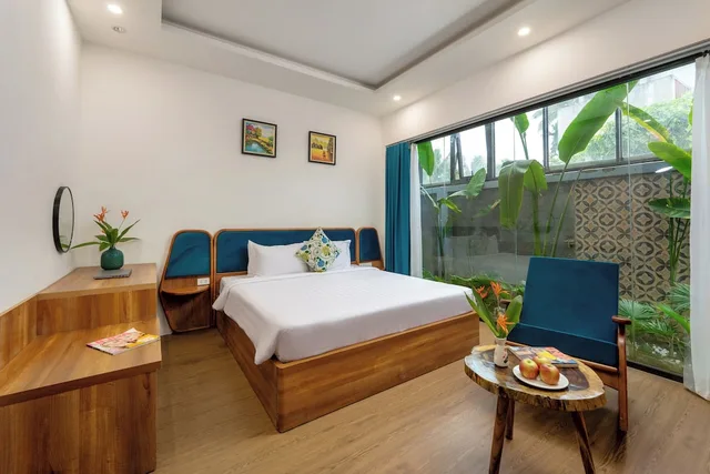 غرفة ديلوكس بسرير كينج بإطلالة على الحديقة، Gia Huy Riverside Hotel Hoi An 7/10