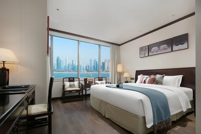 غرفة ديلوكس بسرير مزدوج بإطلالة على النهر، Hangzhou Tianyuan Tower Hotel 1/1