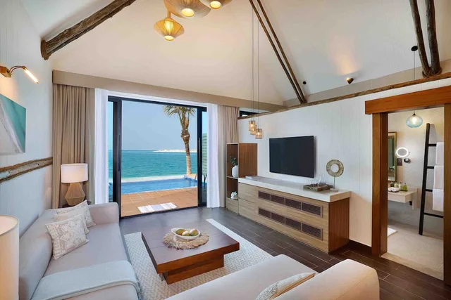1 Bedroom, Anantara, Beach Pool, Sunset, Villa, King Bed، Anantara World Islands Dubai Resort 3/4