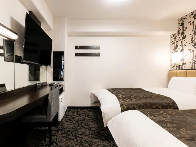 غرفة بسريرين منفصلين، APA Hotel Namba Kita Shinsaibashi Ekimae 1/3