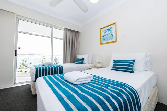شقة تنفيذية بغرفتي نوم، Burleigh Surf Apartments 5/10