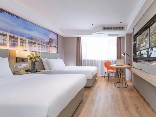 غرفة سوبيريور بسريرين، Vienna International Hotel Huhan Jiedaokou 1/1