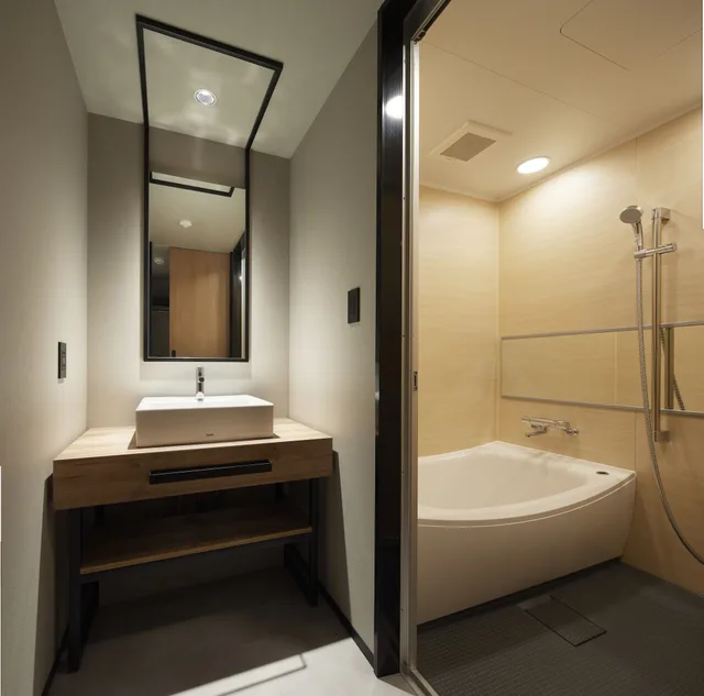 غرفة ديلوكس بسريرين مزدوجين مع أريكة، HOTEL ANDROOMS SHIN-OSAKA 5/5