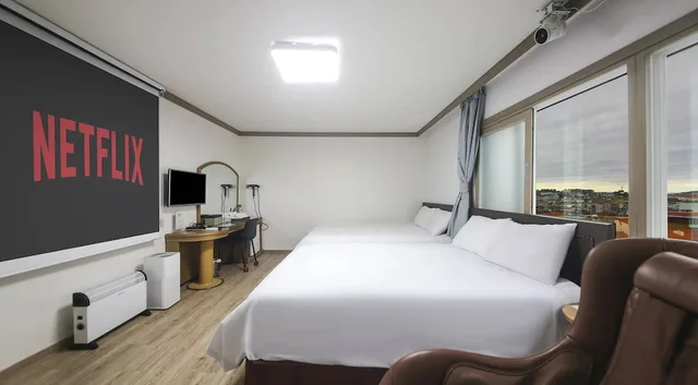 جناح عائلي بسريرين كوين، Jeju Top Island Pension 1/6