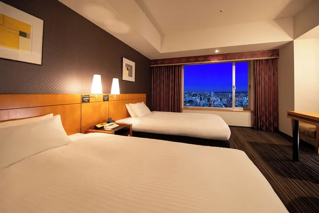 غرفة ديلوكس بسريرين منفصلين، Hotel Nikko Oita Oasis Tower 3/6