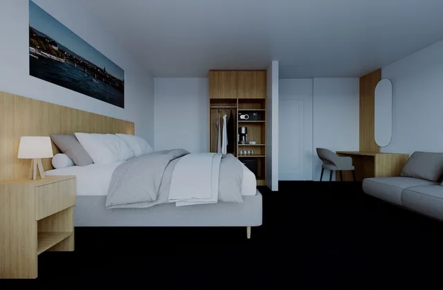 River, Junior Suite, Twin Beds, Sofa, Sorell Hotel Merian 1/10