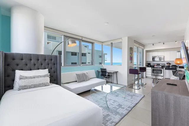 1 Bedroom, Premium, Apartment, Partial Ocean View, Balcony, Dharma Home Suites Miami At Monte Carlo 3/6