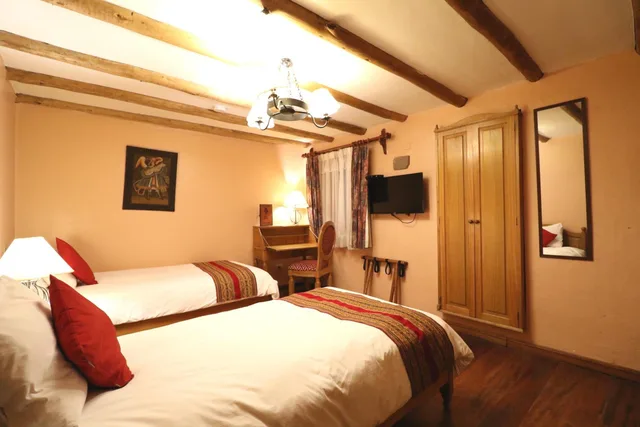 غرفة بسريرين منفصلين، Hotel Y Mirador Los Apus 1/8