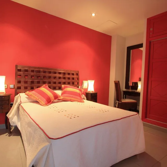 غرفة بسرير مزدوج أو سريرين منفصلين، Casa Banos de la Villa 1/10