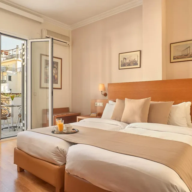 غرفة سوبيريور بسريرين منفصلين بإطلالة، Athos Hotel 9/10