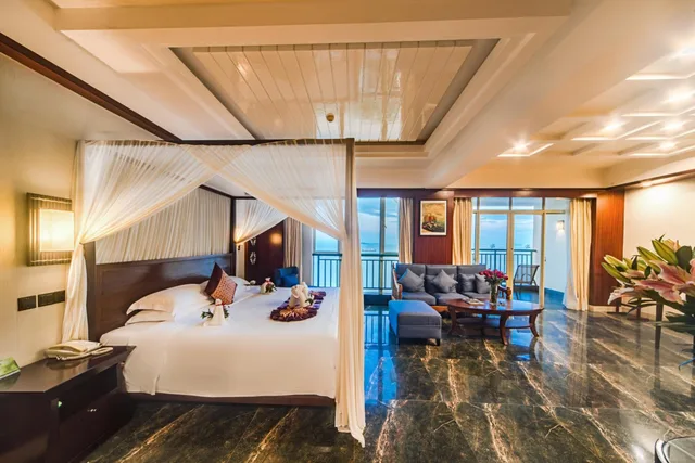 جناح ديلوكس بسرير كوين بإطلالة على البحر، Shengyi Holiday Villa Hotel 1/1