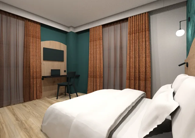 غرفة سوبيريور بسرير مزدوج لذوي الإعاقة، All Suites Hotel Paris Pleyel L’Ile Saint Denis 1/2