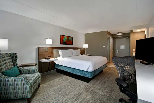 غرفة بريميوم بسرير كينج، Hilton Garden Inn Detroit Metro Airport 3/10