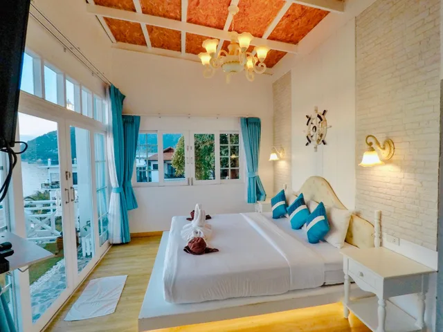 جناح شهر العسل بإطلالة على البحر، DD Hut Koh Tao 1/1