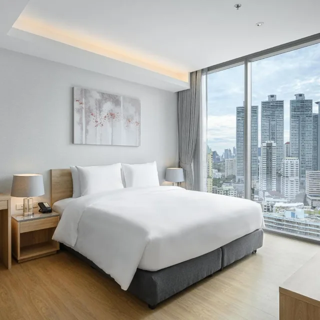 شقة ديلوكس بغرفتي نوم، Oakwood Suites Bangkok 1/9