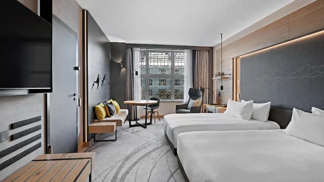 غرفة بسريرين منفصلين، Hilton Munich Airport 3/8